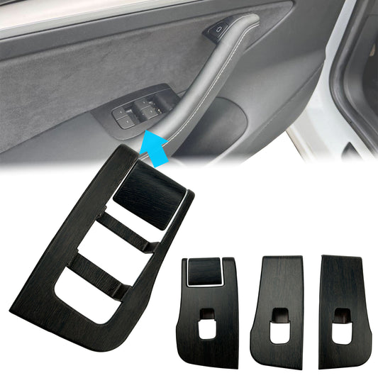 Window Switch Surrounds Trim in Oak Effect for Tesla Model 3 - LHD