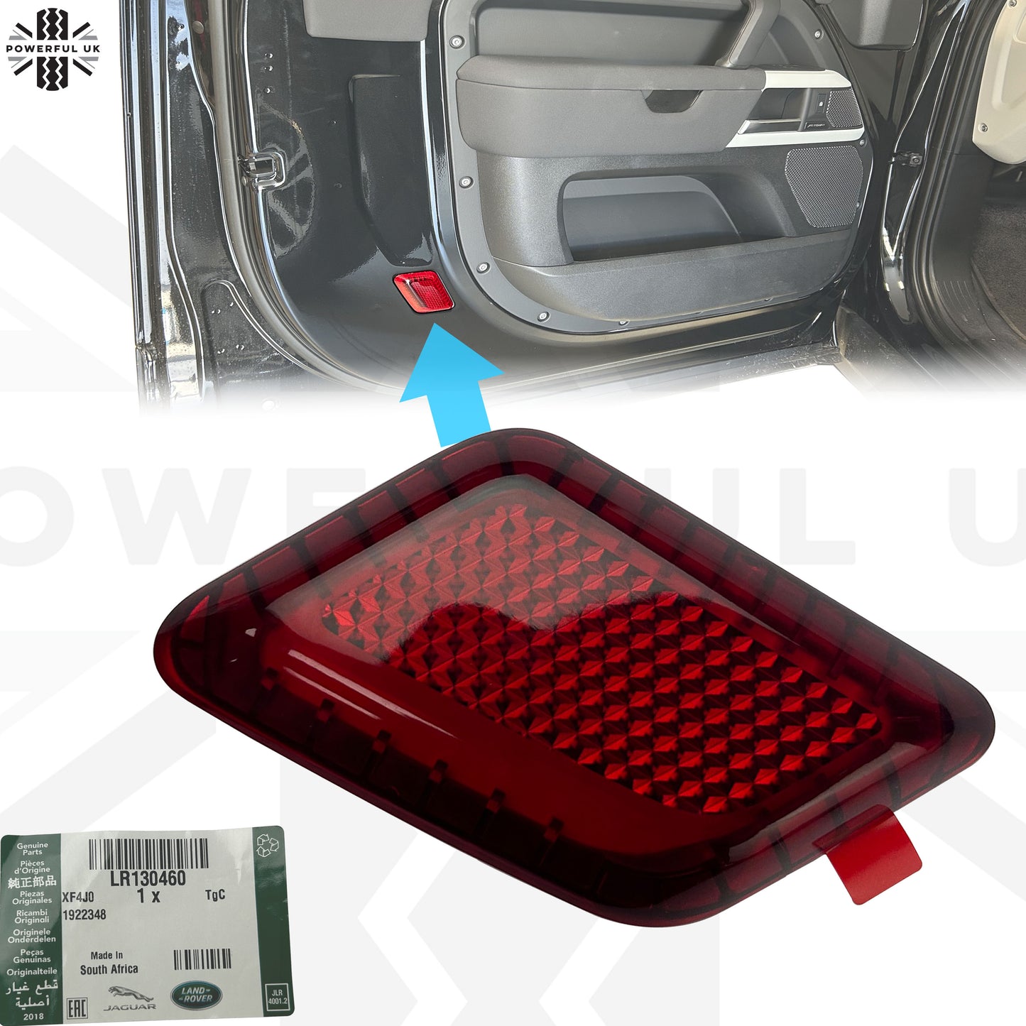 Interior Door Card Reflector Housing for Land Rover Defender L663 90 - Left