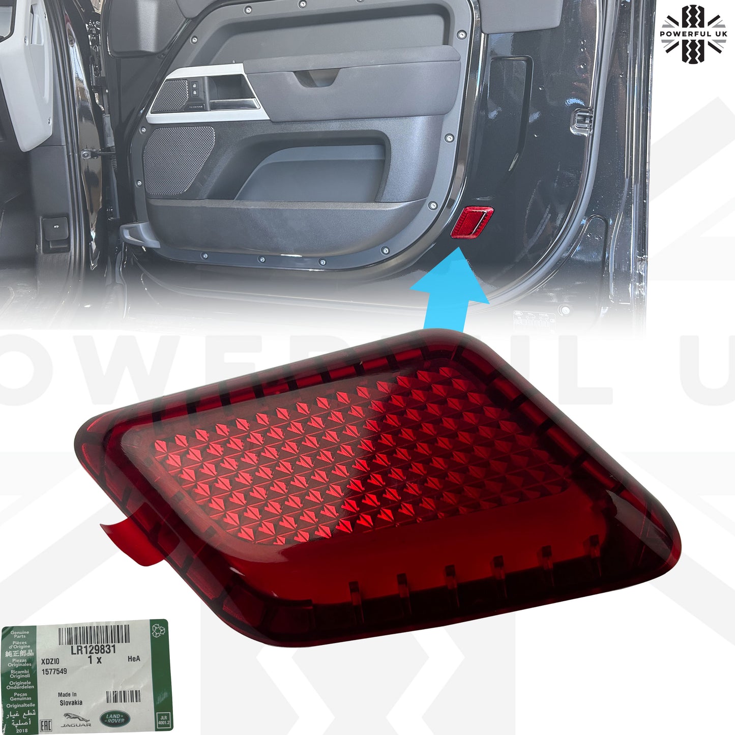 Interior Door Card Reflector Housing for Land Rover Defender L663 90 - Right