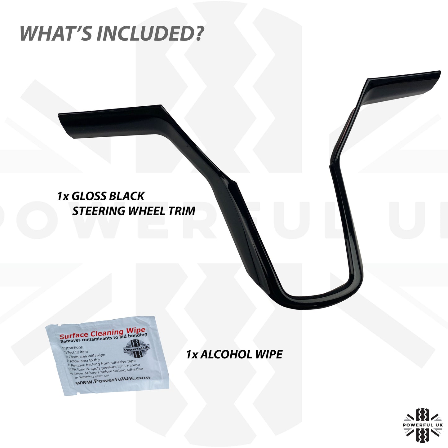 Steering Wheel Cover Trim in Gloss Black for Tesla Model 3 2017-20