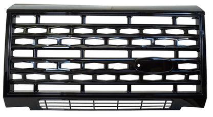 Adventurer Style Front Grille - Gloss Black - for Land Rover Defender