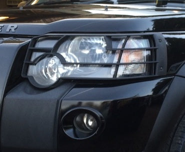 Front Light Guards - Black - for Land Rover Freelander 1 2005-07