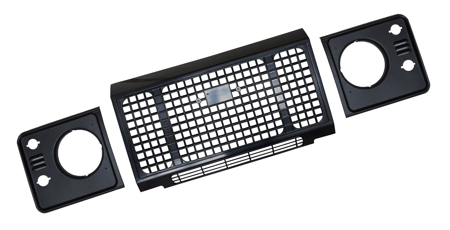 Heritage Style Grille Kit (3pc) - unpainted - for Land Rover Defender