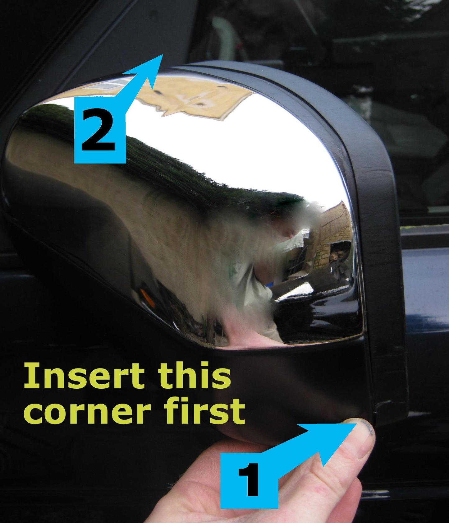 Full Mirror Covers for Range Rover L322 (02- 05 Mirrors) - Chrome