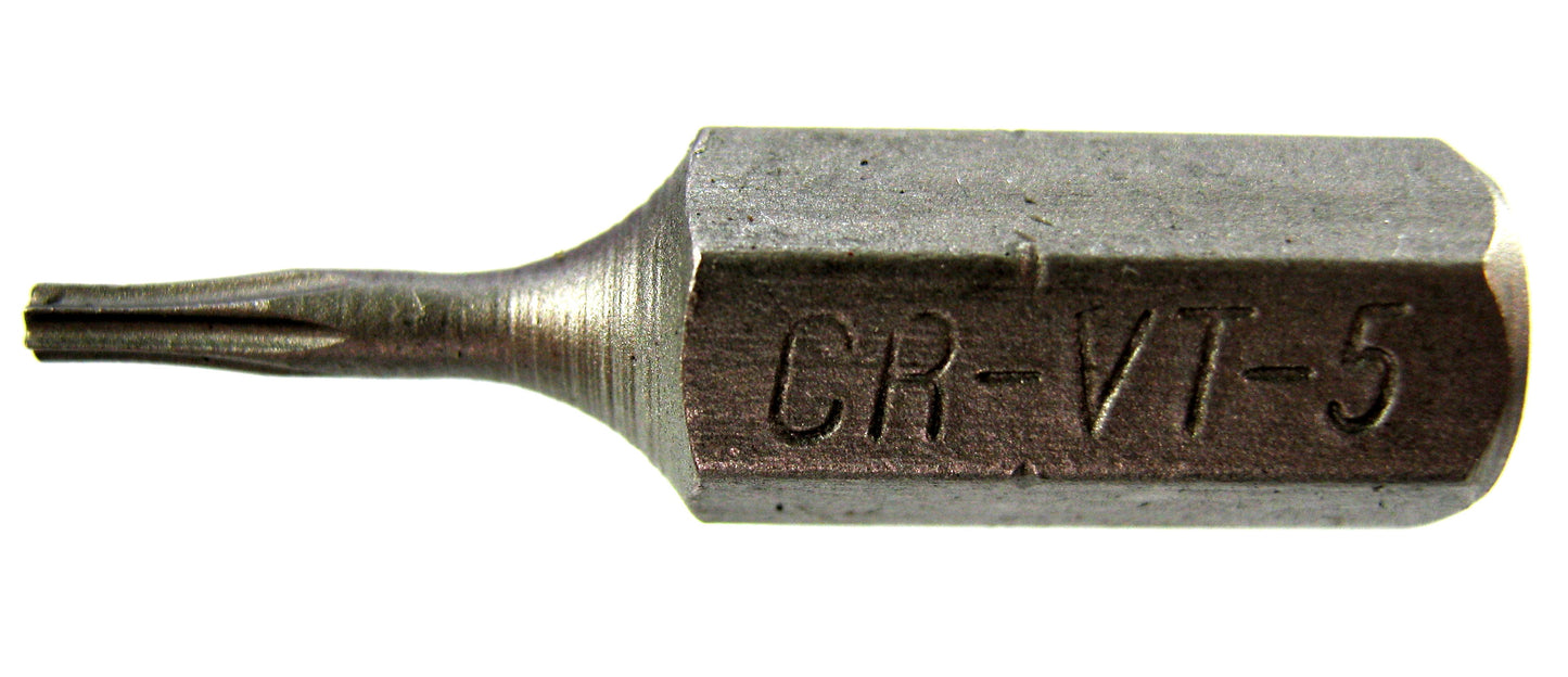 Torx T5 Screwdriver Security Bit - 2 PK (Standard Type)