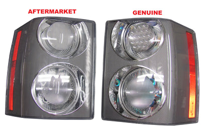 Rear Lights Clear/Clear "Supercharged Type" for Range Rover L322 2002-09 - PAIR - No Bulbs or Bulb Holders