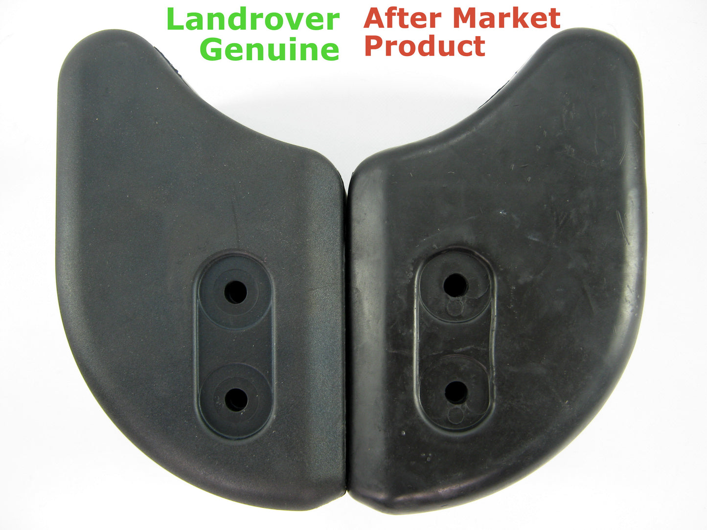 Front Bumper Rubber End Caps + Fitting Kit for Land Rover Defender