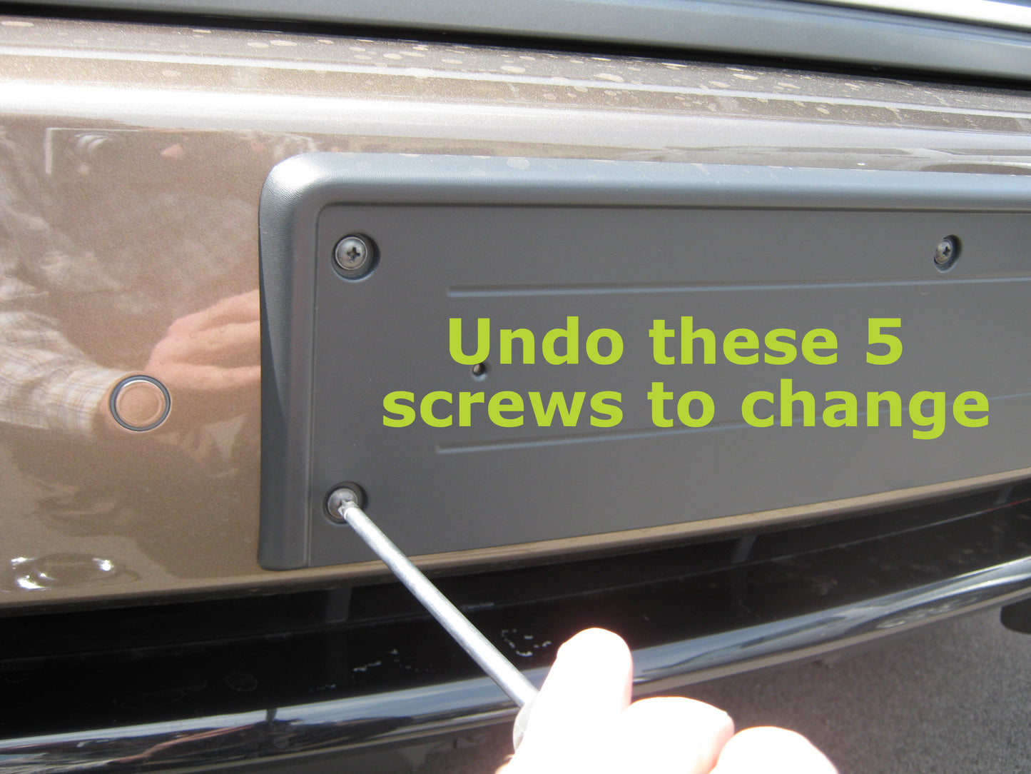 Front Number Plate Plinth - Black - for Range Rover L322