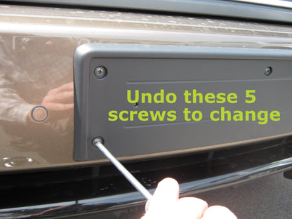 Front Number Plate Plinth - Black - for Range Rover L322