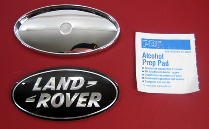 Black & Silver Badge on Chrome Plinth for Range Rover P38