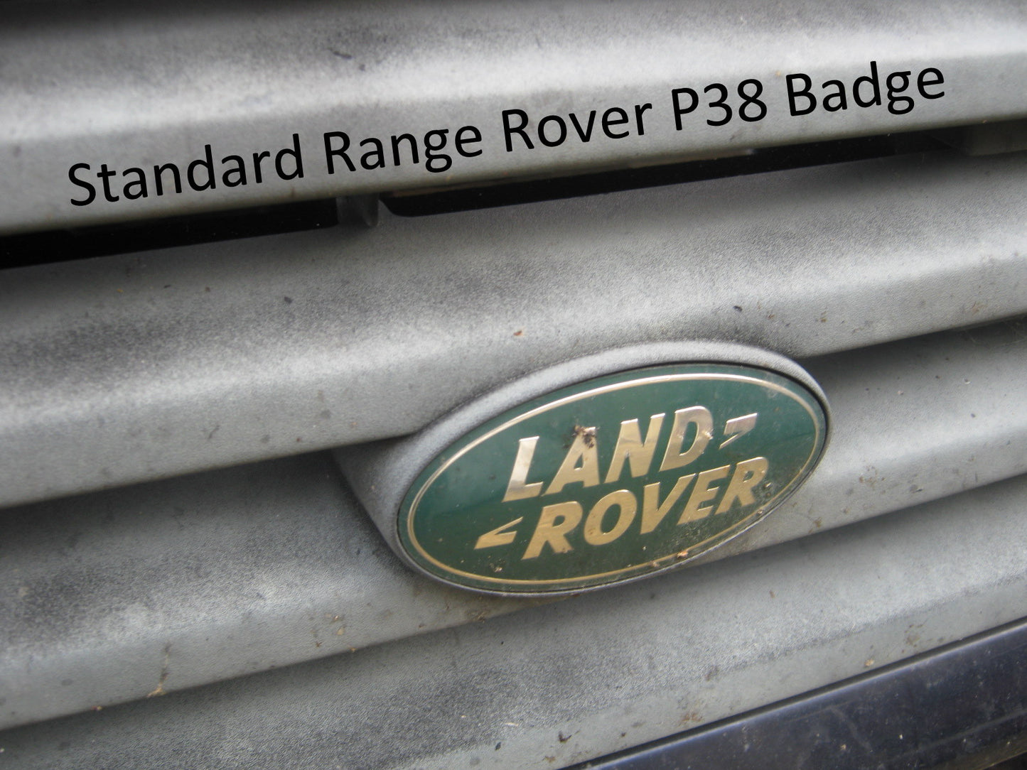 Genuine Front Grille Badge - Black & Silver - for Range Rover P38