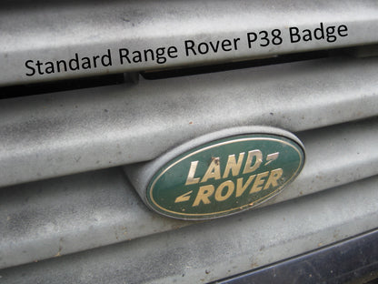 Genuine Front Grille Badge - Black & Silver - for Range Rover P38