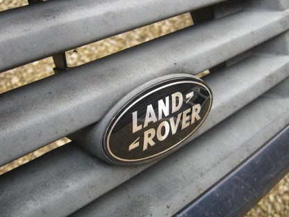 Genuine Front Grille Badge - Black & Silver - for Range Rover P38