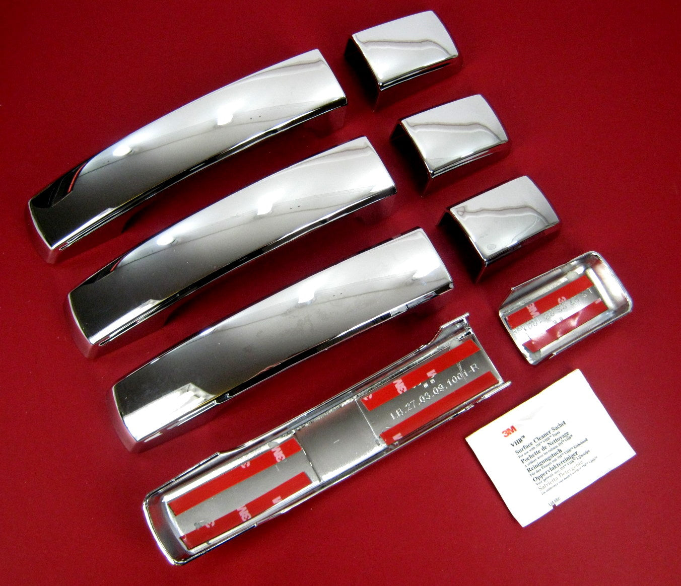 Door Handle covers for Land Rover Discovery 3 fitted with 2 pc Handle - Value Range - Chrome