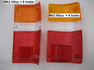L R Tail Light Lens for Toyota HILUX Landcruiser Ute Trayback 70 75 78