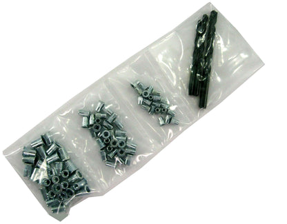 M4 M5 M6 Rivet Nut Selection Pack (80 pcs) + Drills