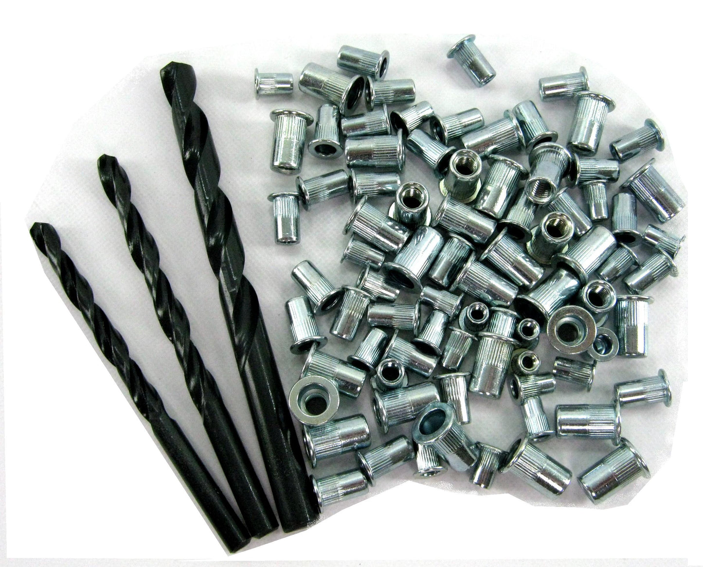 M4 M5 M6 Rivet Nut Selection Pack (80 pcs) + Drills