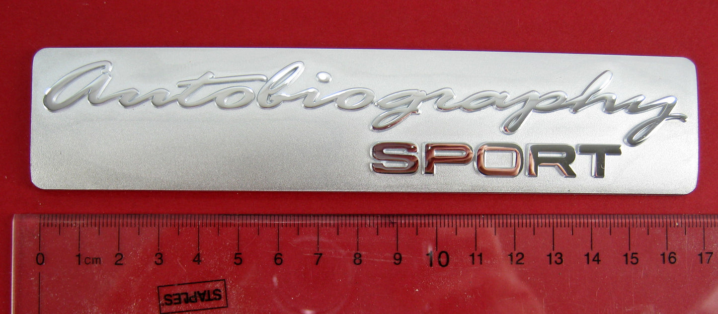 "AUTOBIOGRAPHY SPORT" rear tailgate badge for Range Rover L320 2010 - Genuine