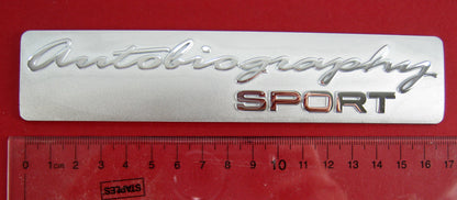 "AUTOBIOGRAPHY SPORT" rear tailgate badge for Range Rover L320 2010 - Genuine