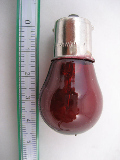 BA15s RED Fog Light Bulb 12v 21W