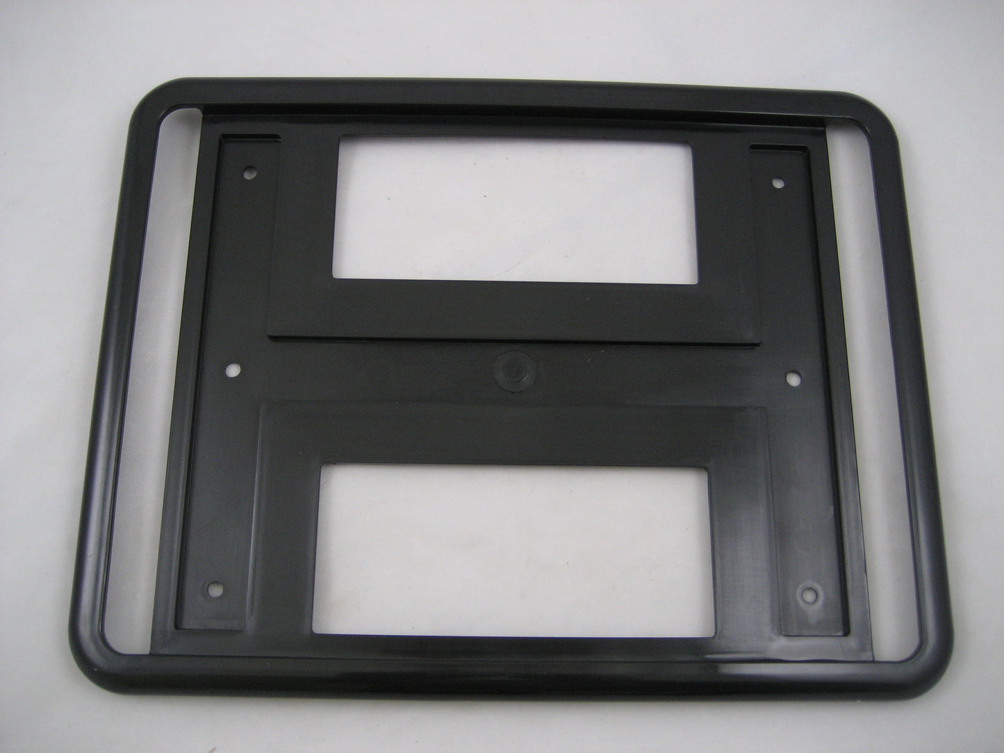 Number Plate Surrounds FRONT + REAR -  Black - for Land Rover Discovery