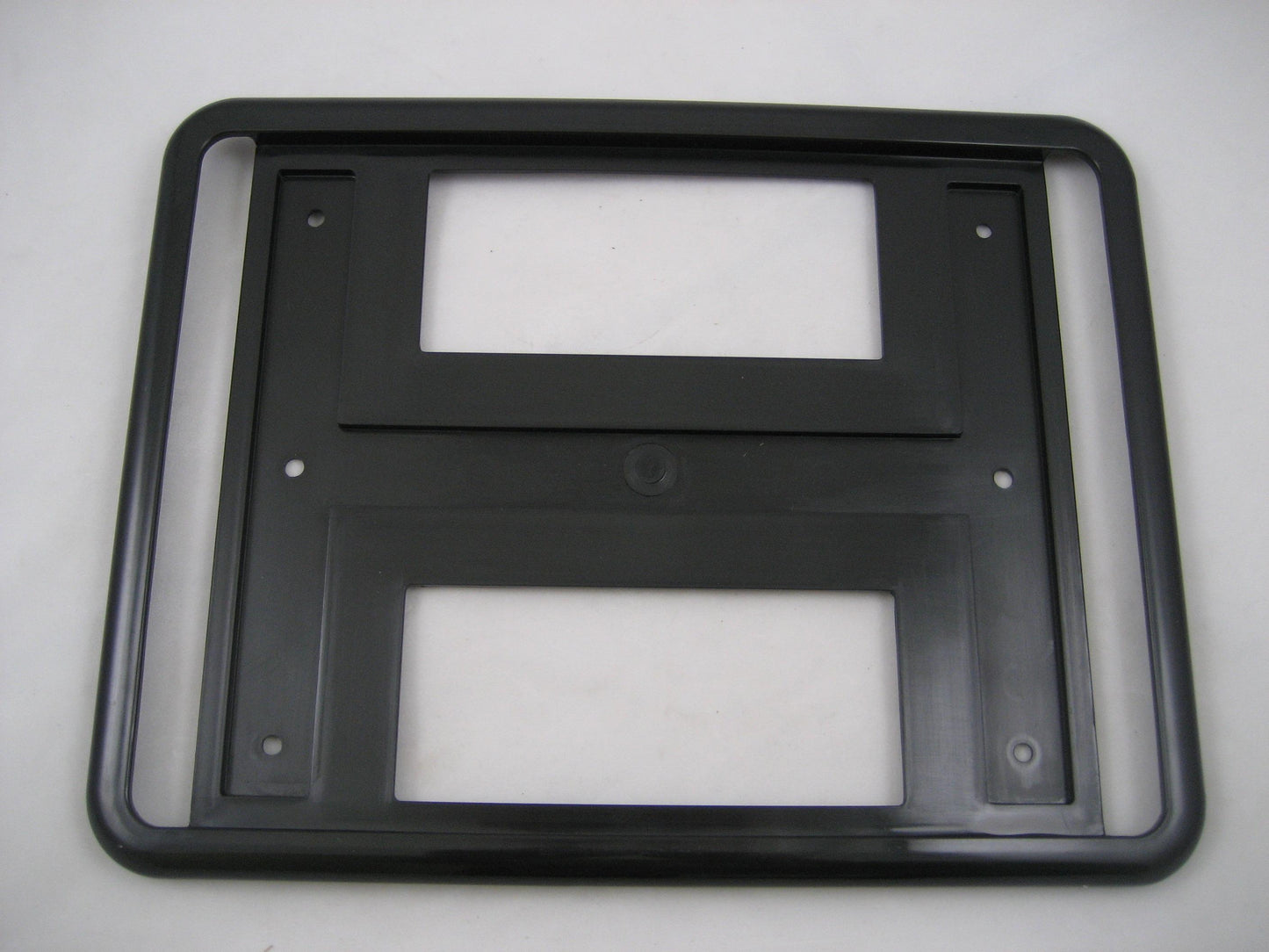 Number Plate Surrounds FRONT + REAR -  Black - for Land Rover Defender