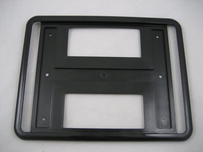 Number Plate Surrounds FRONT + REAR -  Black - for Land Rover Defender