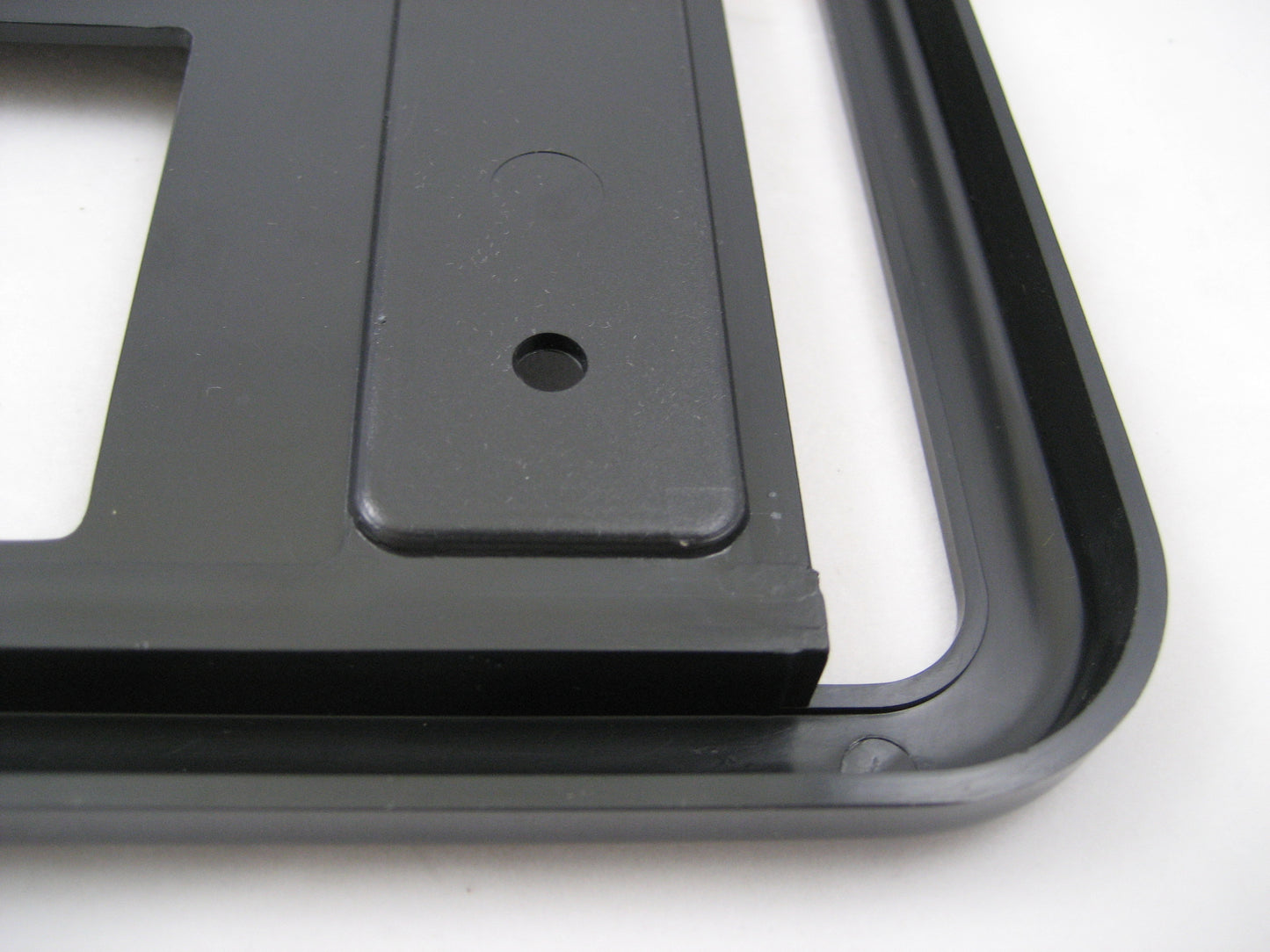 Number Plate Surrounds FRONT + REAR -  Black - for Land Rover Discovery