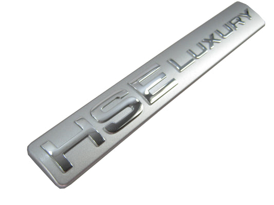 "HSE Luxury" Badge - Genuine - Silver / Chrome for Range Rover Sport