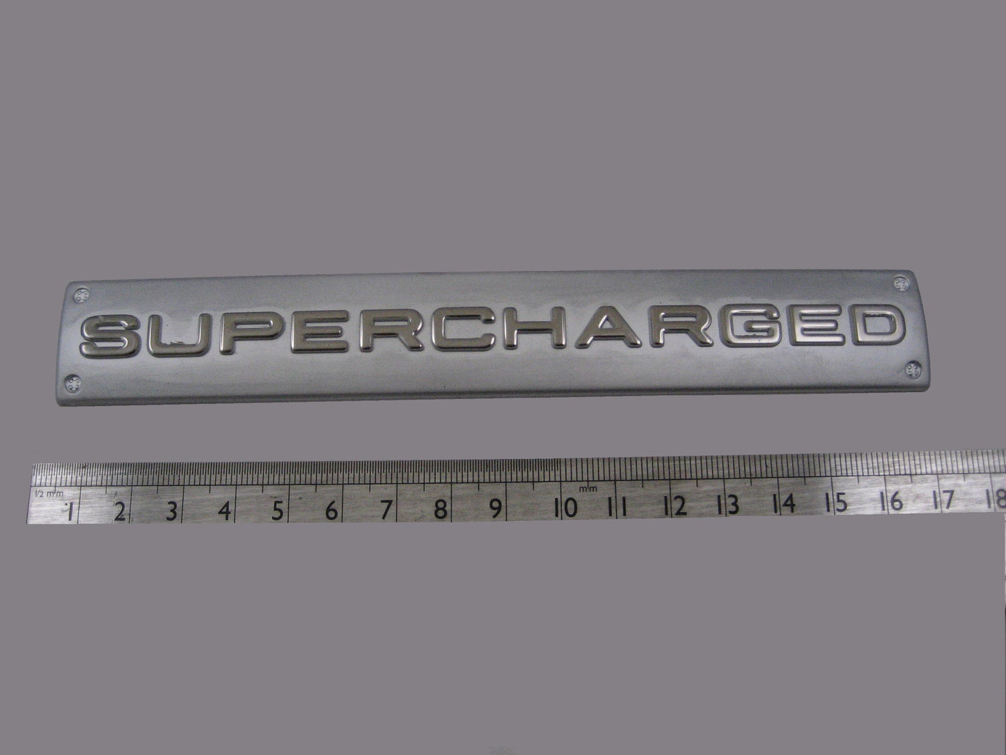 SUPERCHARGED & SPORT tailgate badge for Range Rover - Silver