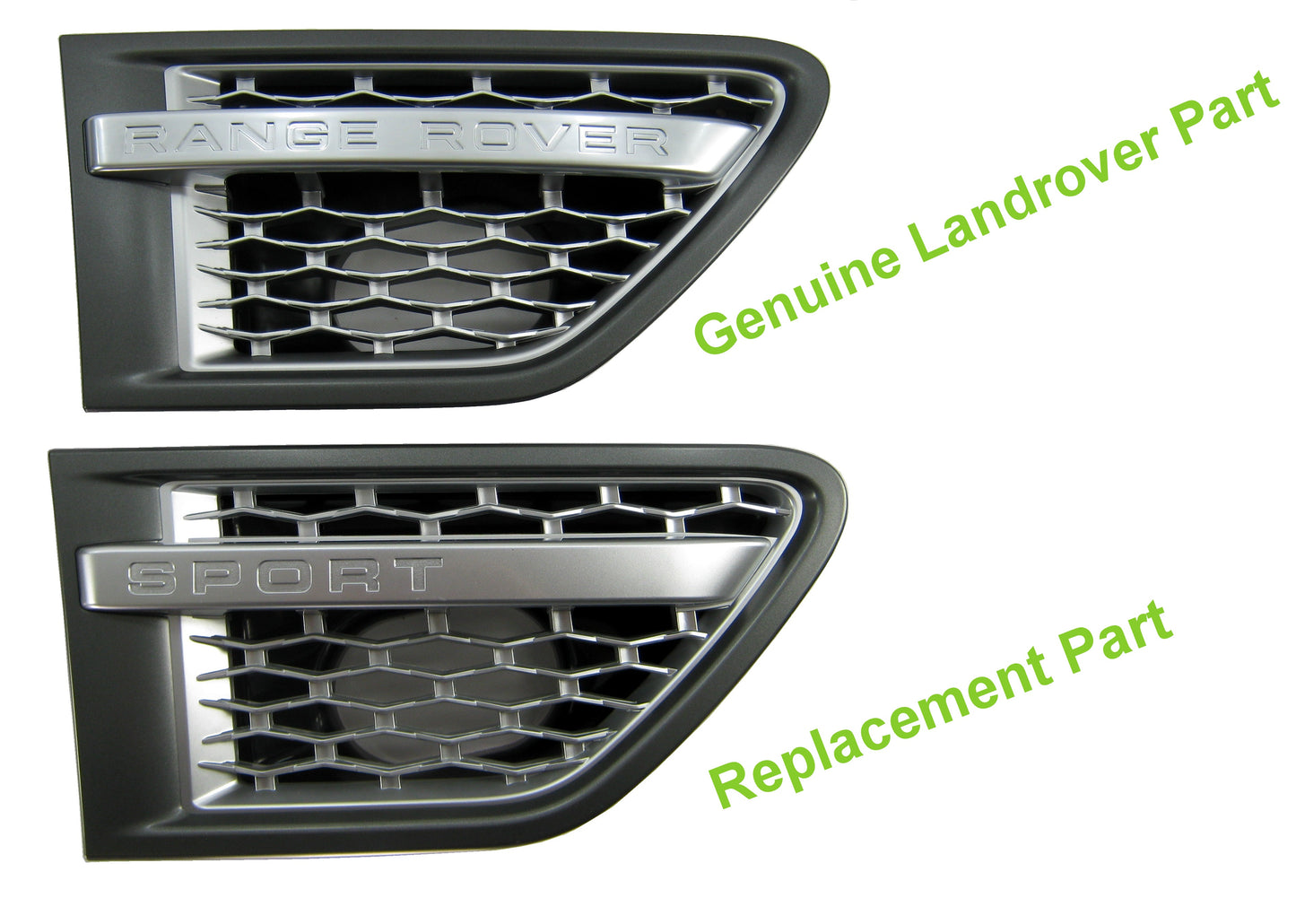 Side Vents - Grey/Silver/Silver for Range Rover Sport 2010