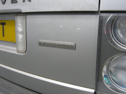 SUPERCHARGED Badge - Silver ( Genuine ) for Range Rover L322