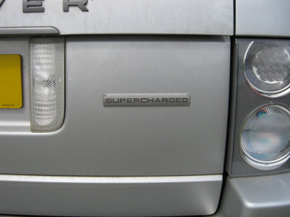 SUPERCHARGED Badge - Silver ( Genuine ) for Range Rover L322