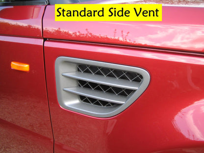 Side Vents SUPERCHARGED Style - Chrome/Black for Range Rover Sport