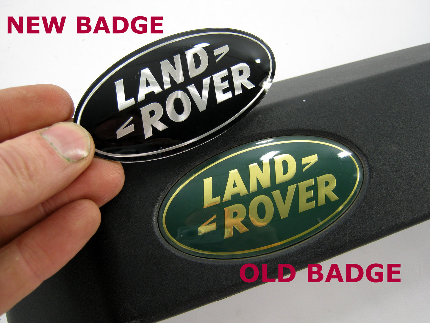 Genuine Rear Door Badge - Black & Silver - for Land Rover Discovery 3