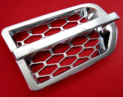 Side Vent Assembly D4 Style - Chrome - for Land Rover Discovery 3