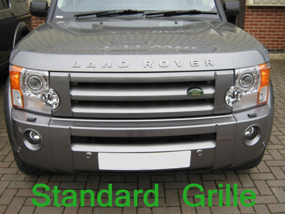 Supercharged Style Front Grille in Silver for Land Rover Discovery 3