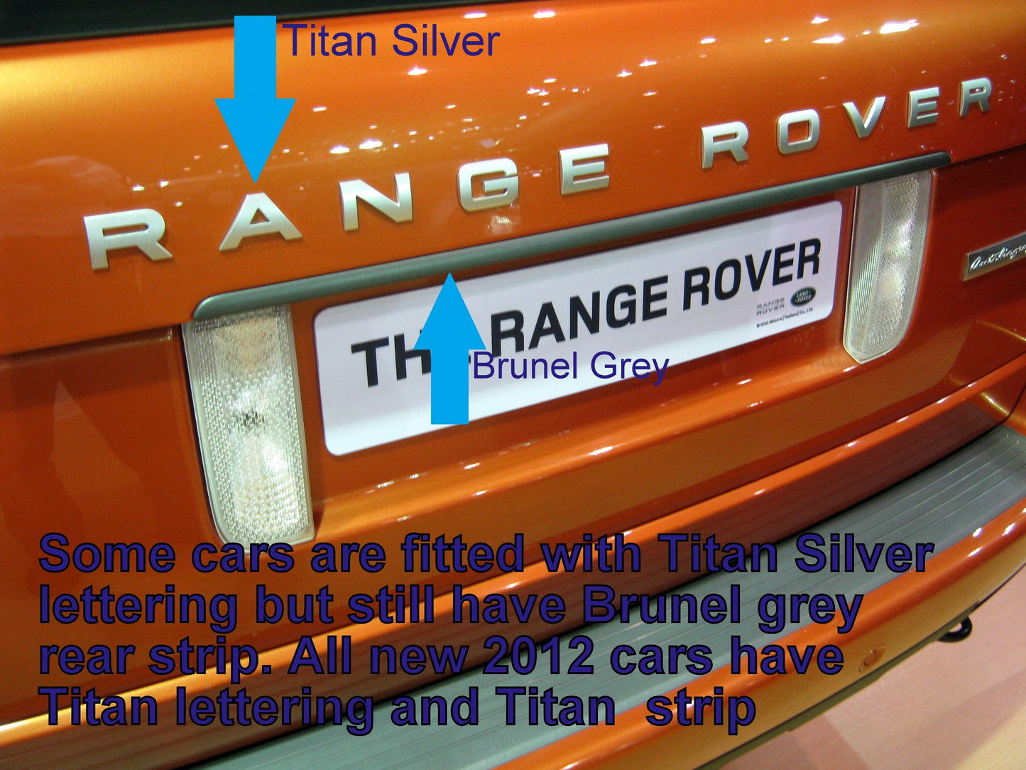 Rear Tailgate Trim Strip - Titan Silver for Range Rover L322