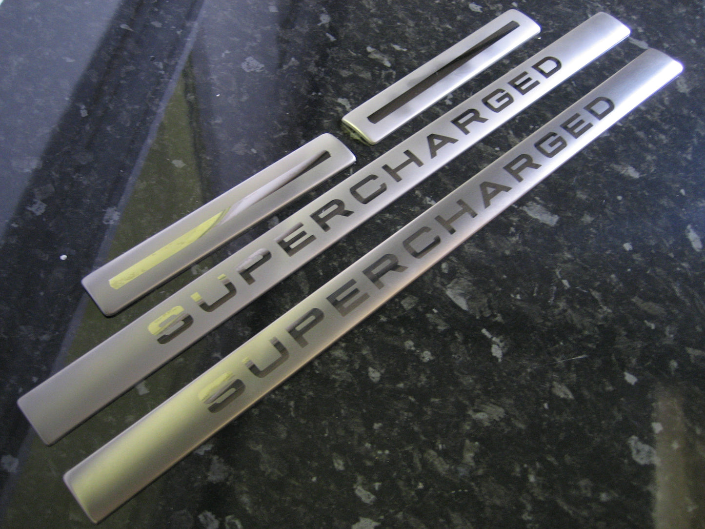 Inner Sill Inserts Stainless Steel - 'SUPERCHARGED' for Range Rover Sport