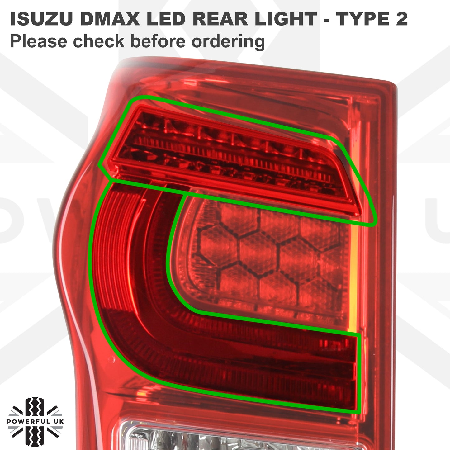 LED Rear Light Assembly - Type 2 - LH for Isuzu Rodeo Dmax Pickup (2012-21)