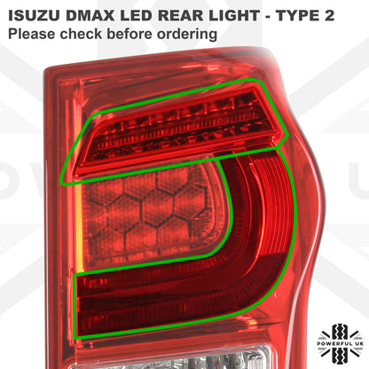 LED Rear Light Assembly - Type 2 - RH for Isuzu Rodeo Dmax Pickup (2012-21)