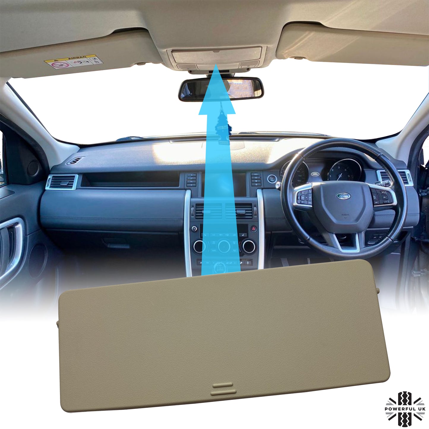 Genuine Sunglasses Holder Upgrade / Repair kit for Land Rover Discovery Sport - Ivory