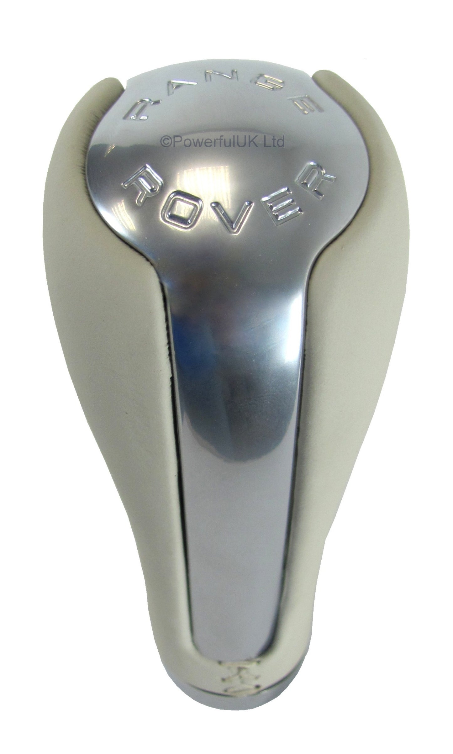 Gear Knob - Ivory leather + Chrome Insert for Range Rover Sport