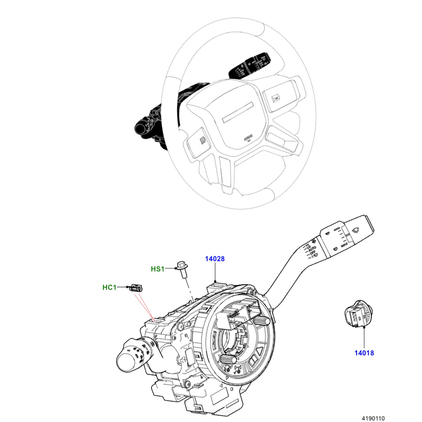 Genuine Steering Column Multi Switch for Land Rover Defender L663 (2020)