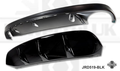 Rear Bumper Valance & Diffuser - 2pc - Gloss Black for Jaguar XF
