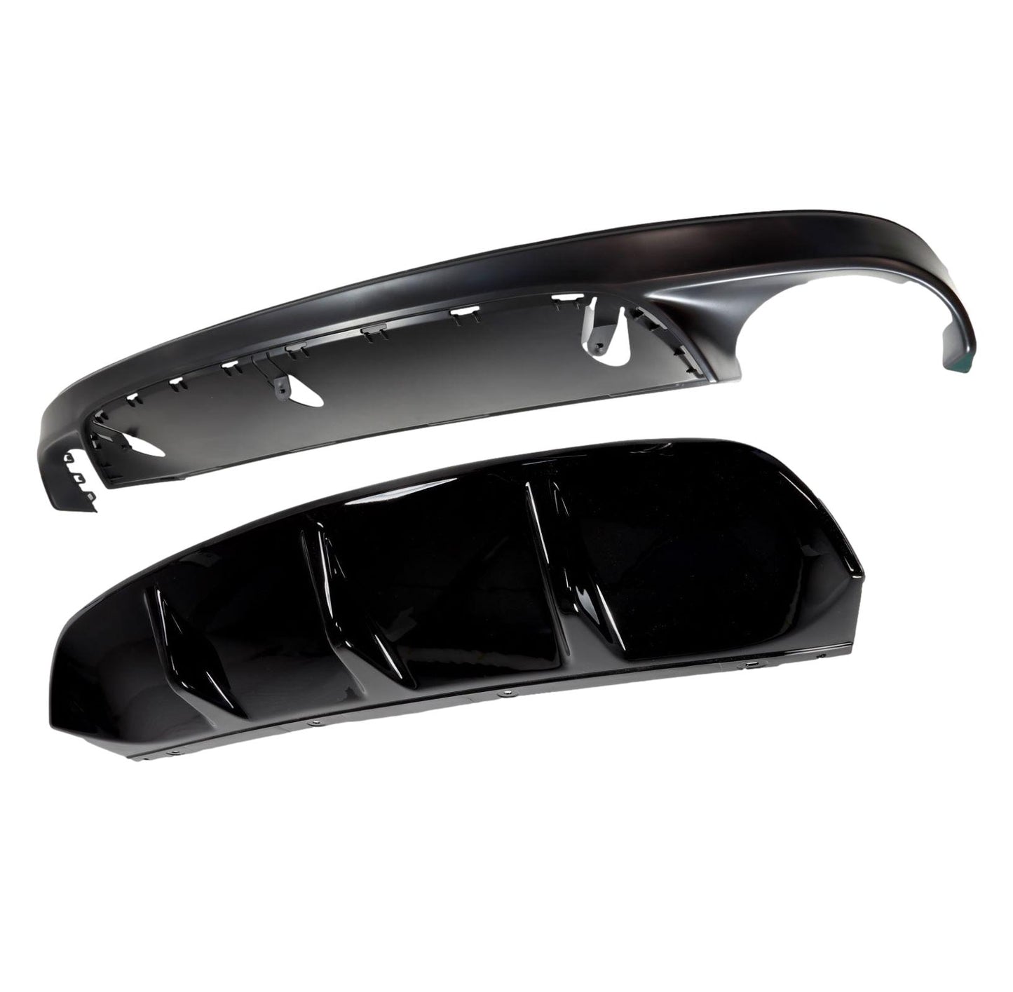 Rear Bumper Valance & Diffuser - 2pc - Gloss Black for Jaguar XF