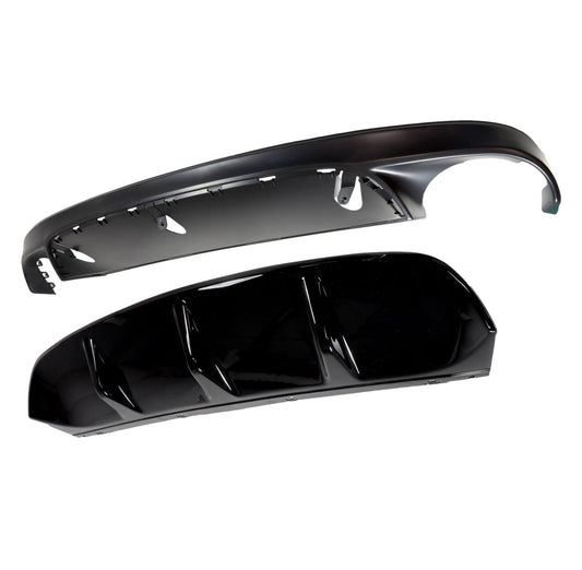 Rear Bumper Valance & Diffuser - 2pc - Gloss Black for Jaguar XF