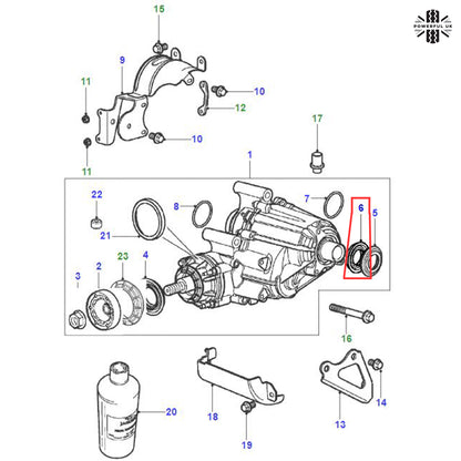 Genuine Drive Shaft Seal Ring for Jaguar X-Type AWD - PN C2S4875