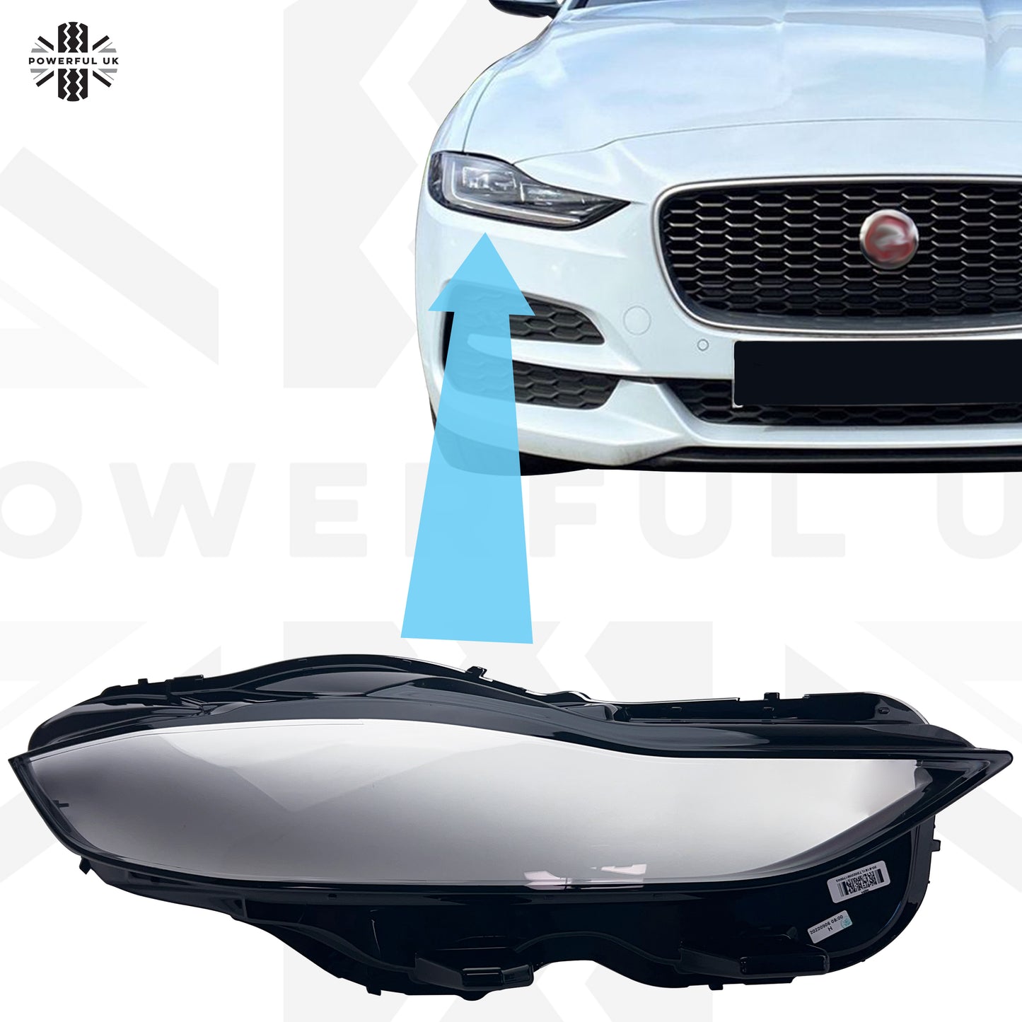 Replacement Headlight Lens for Jaguar XE 2019+ - RH