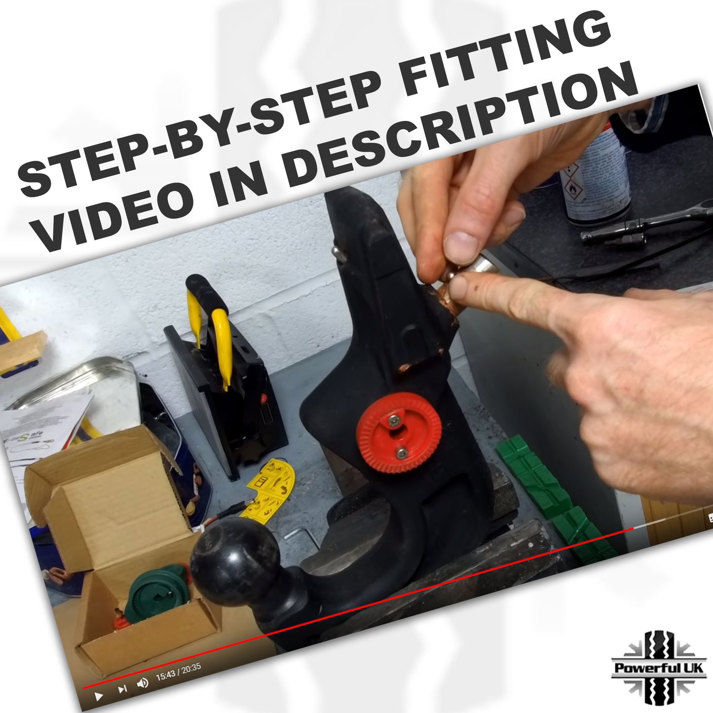 Tow Bar Overhaul Kit + lock & keys - 50mm Large Type (late) - for Land Rover Discovery 3/4 Genuine